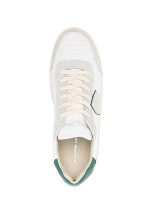 Sneakers Nice Tennis White Green PHILIPPE MODEL | VNLUWX07